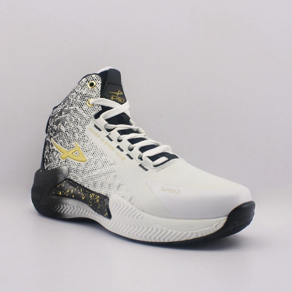 Power Game Basquetball Blanco Negro Dorado